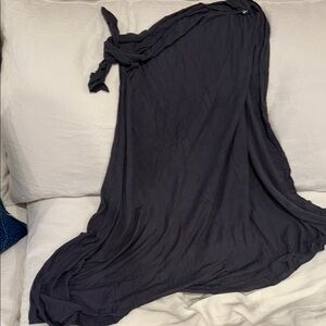 Eres Dk Gray Wrap Plum”ish” Midi Skirt Small